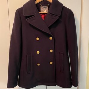 J Crew Wool Peacoat Navy